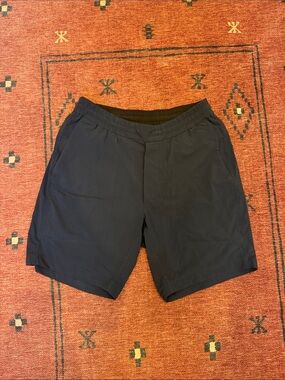 LULULEMON Men's Navy Performance Elastic-Waist Shorts